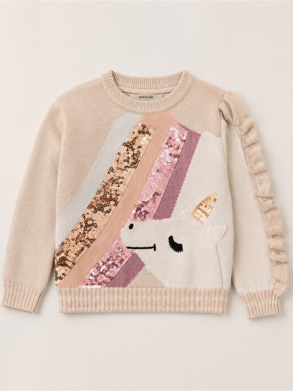 River Island Unicorn Baby Sweater